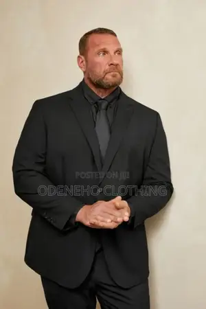 Plus Size Two Pieces Black Suit