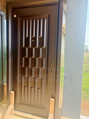 Single Standard and Elegant Metal Security Door