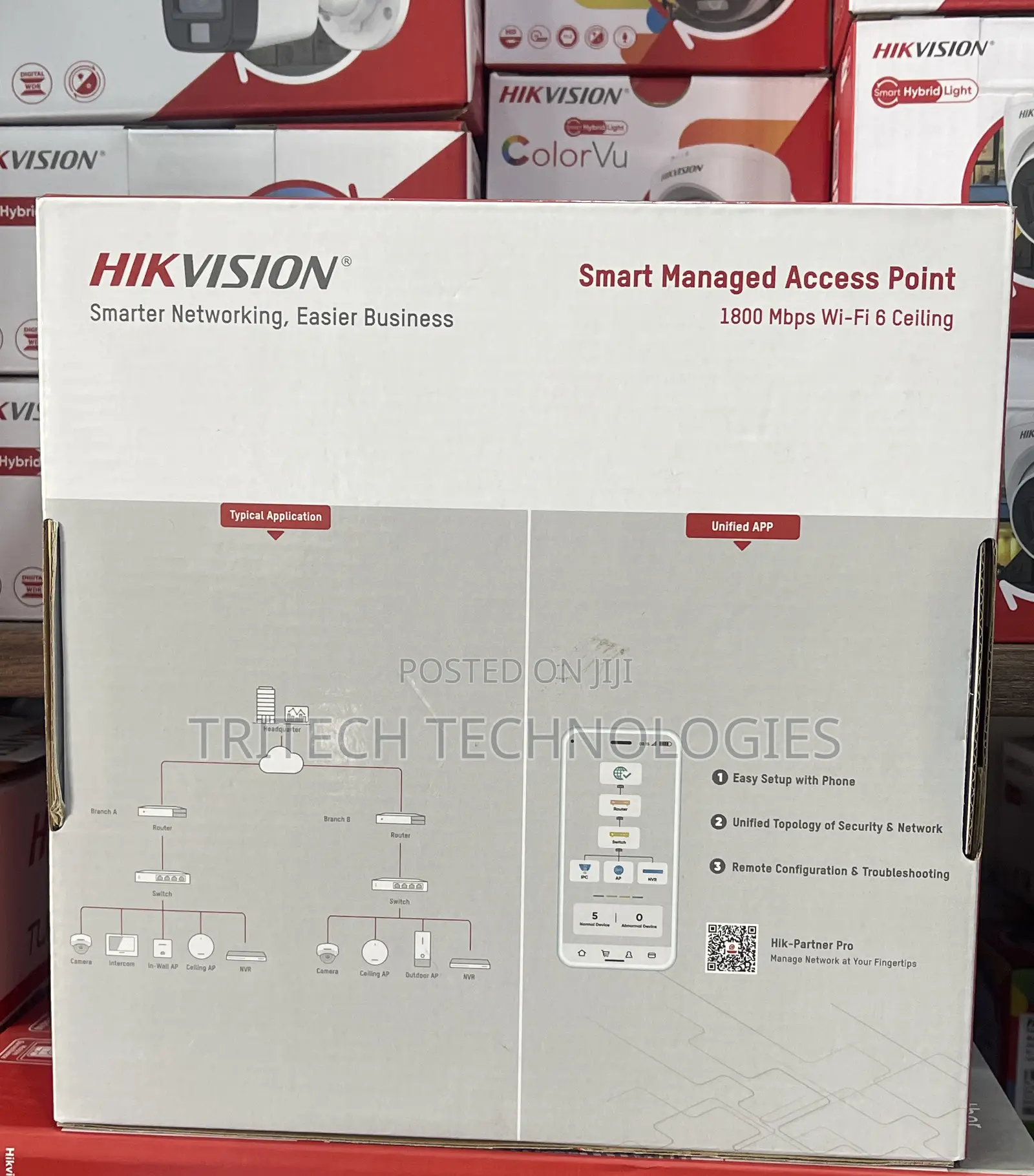 Hikvision Wi-Fi6 1800mbps Celling Accesspoint Ds-3wap622g-Si