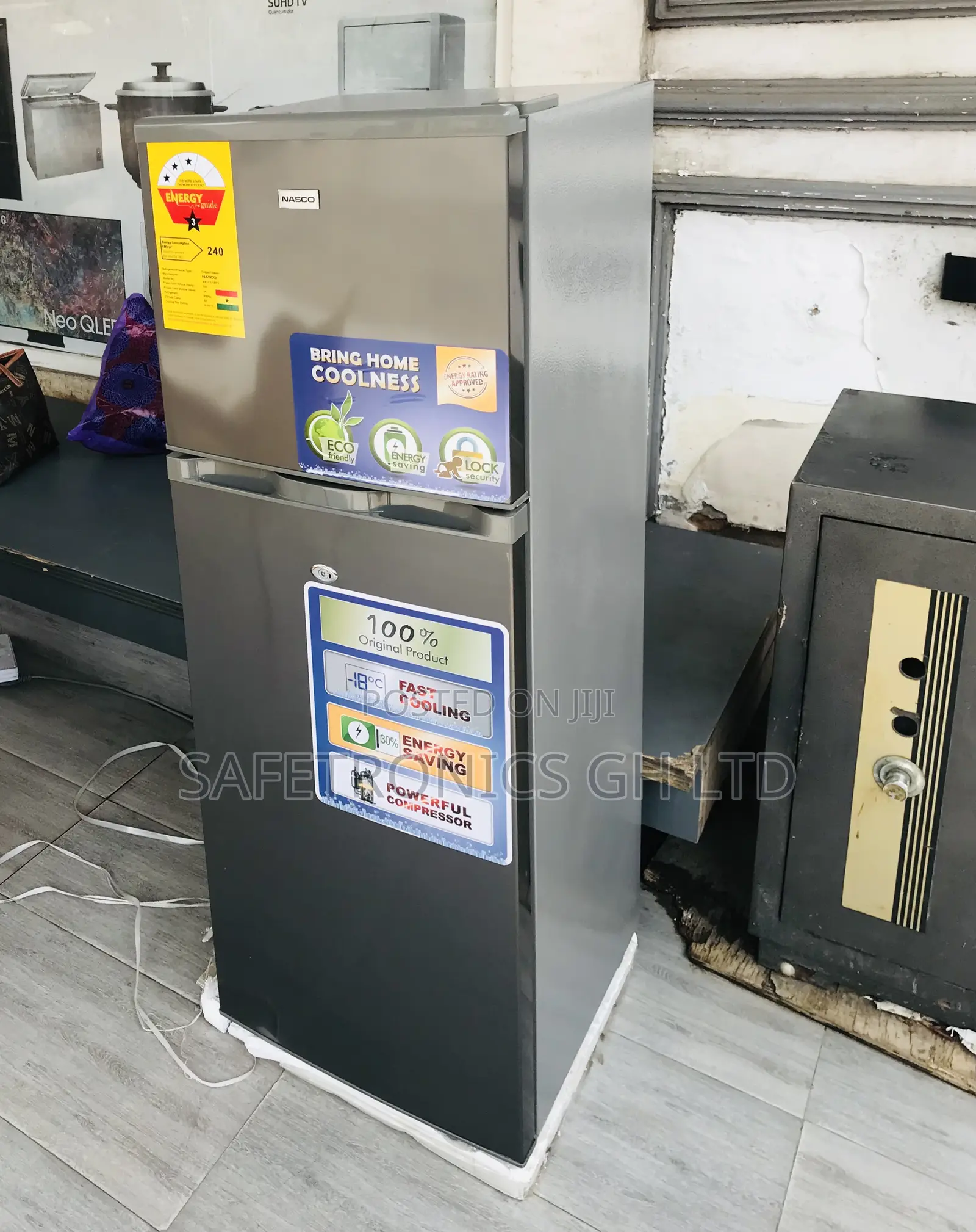 Nasco Grey Eco Friendly Nasf2-18kd Doubledoor Top Freezer