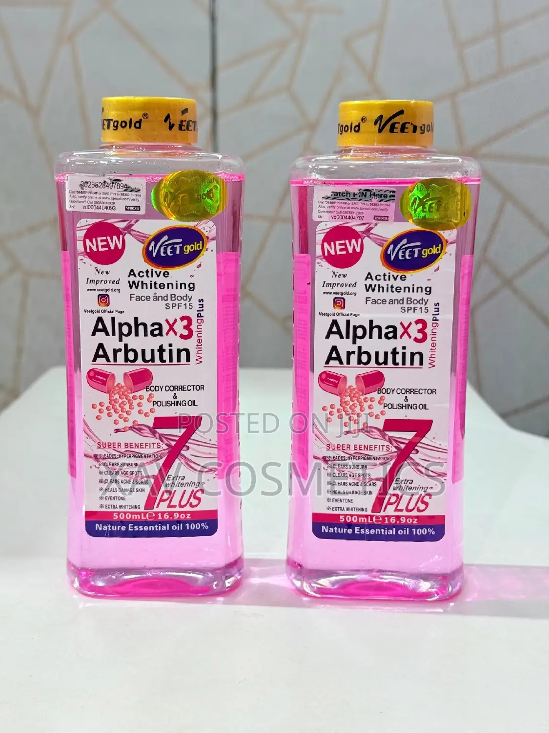 Veetgold Alpha Arbutin Body Oil 500ml