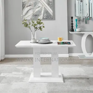 Imperia Modern White High Gloss Dining Table