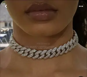 Ladies Cuban Iced Out Necklace