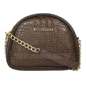 Hand Bag (Croco Brown Sling Bag)