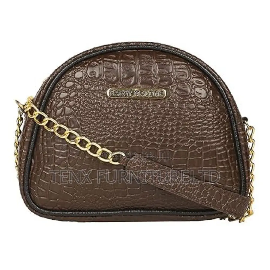 Hand Bag (Croco Brown Sling Bag)