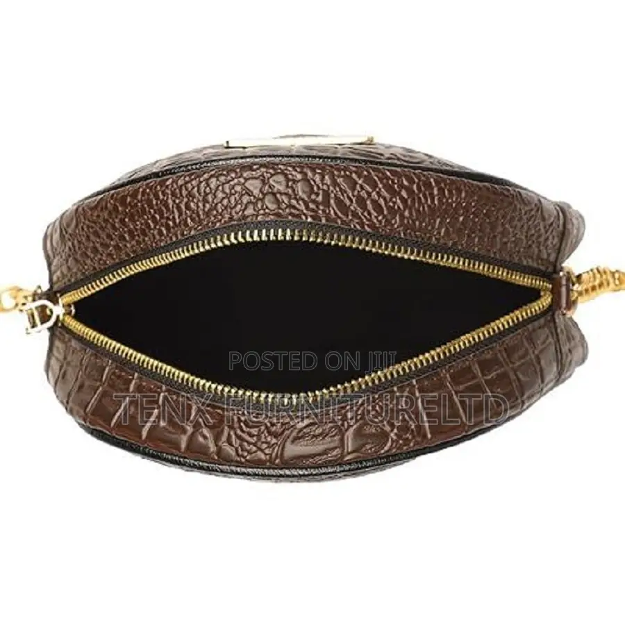 Hand Bag (Croco Brown Sling Bag)