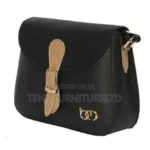 Ladies Black Handbag ( Closure Strap)