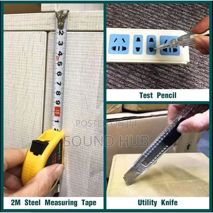 8-Piece Emergency Tool Box Set Home Car Tool Repair