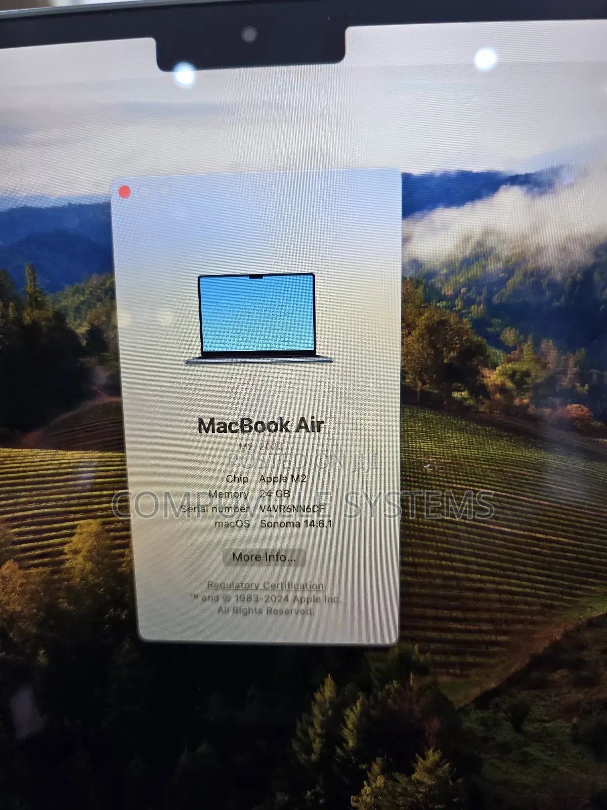 Laptop Apple MacBook Air 24GB Apple M2 SSD 2T