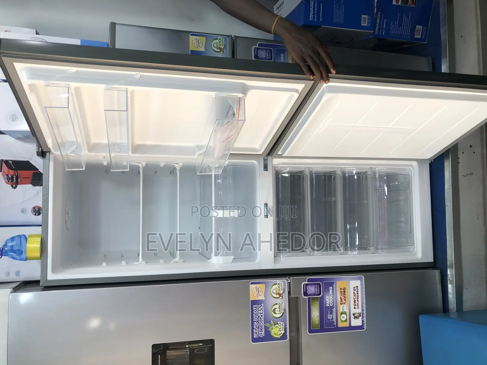 Affordable Nasco Bottom Freezer With Lock 258 Liters for Sal