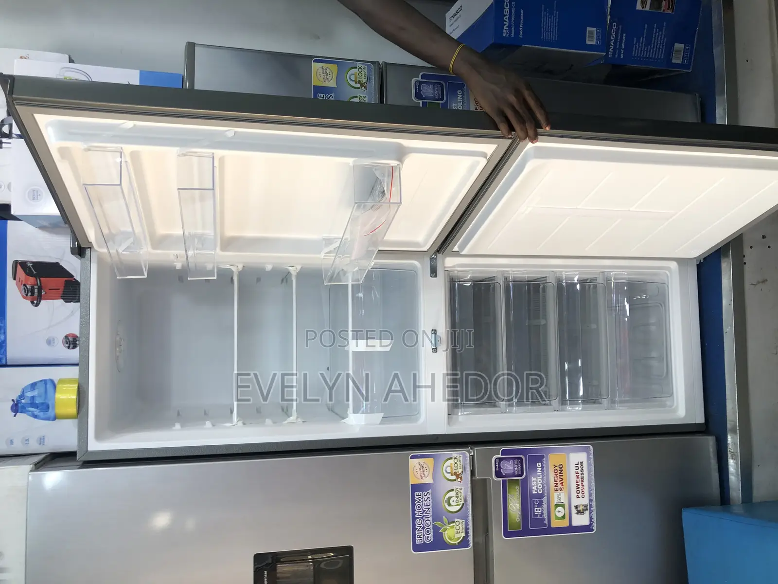 Affordable Nasco Bottom Freezer With Lock 258 Liters for Sal