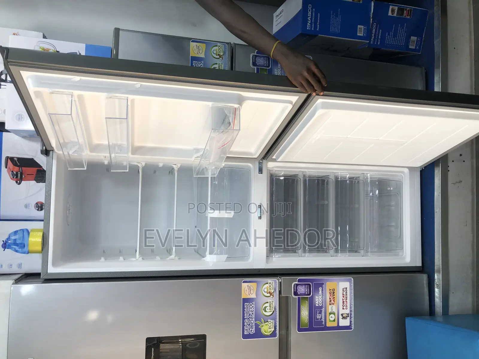 Affordable Nasco Bottom Freezer With Lock 258 Liters for Sal