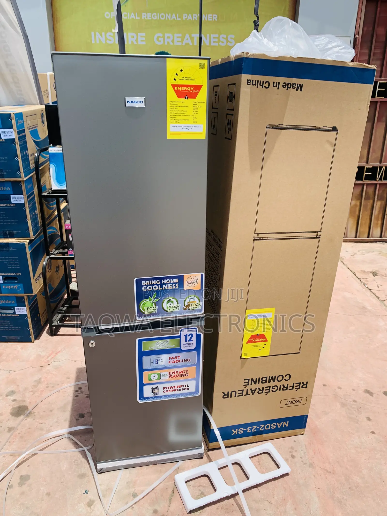 Quality Nasco 170l Fridge With Bottom Freezer