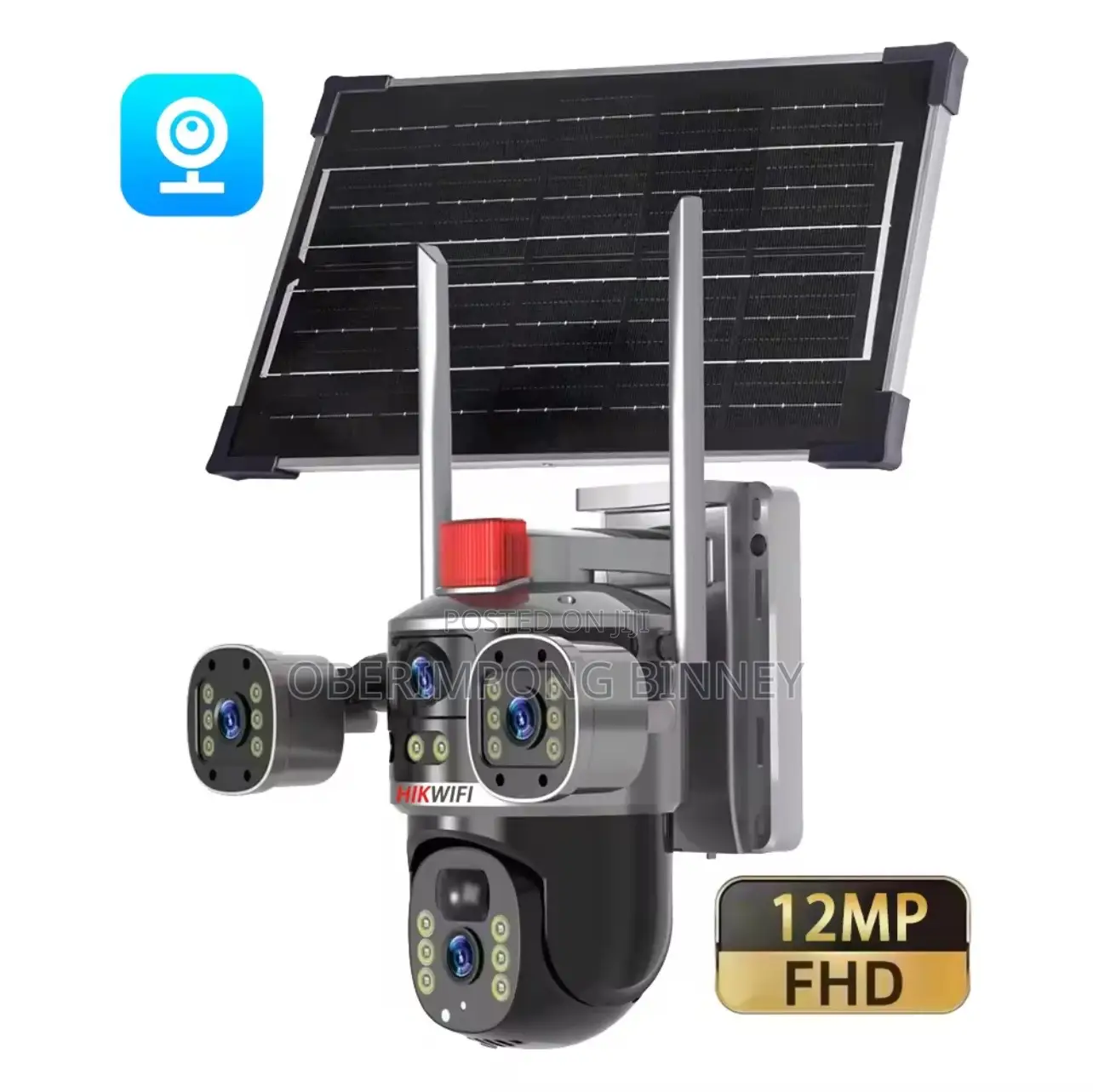 CCTV Triple Lens Solar Camera Wifi Version V380