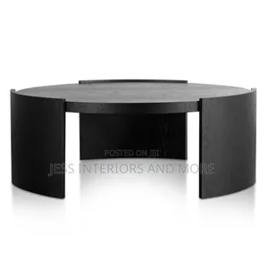 Wooden Round Coffee Table
(Black)