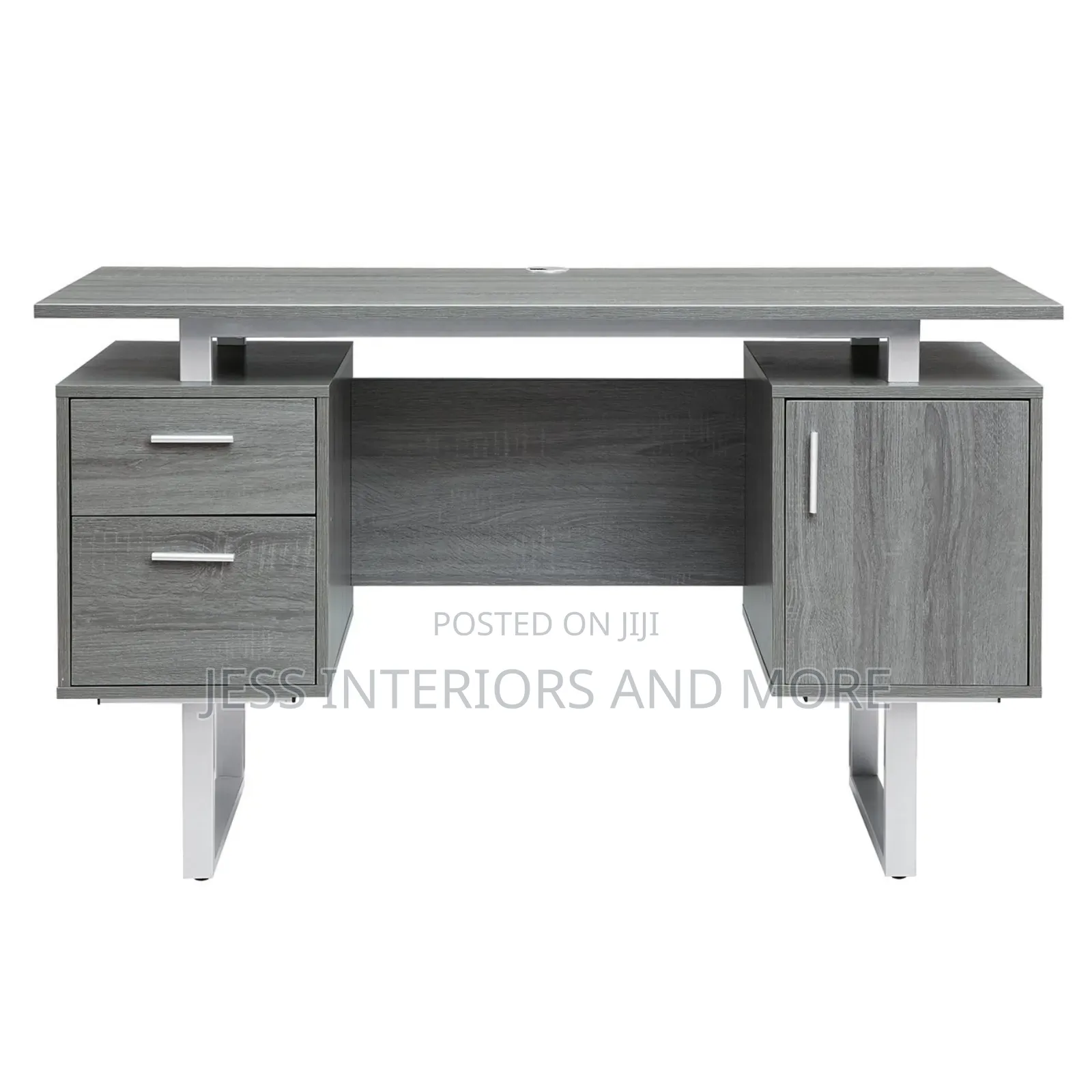 Office Desk With Storage, (Gray)
