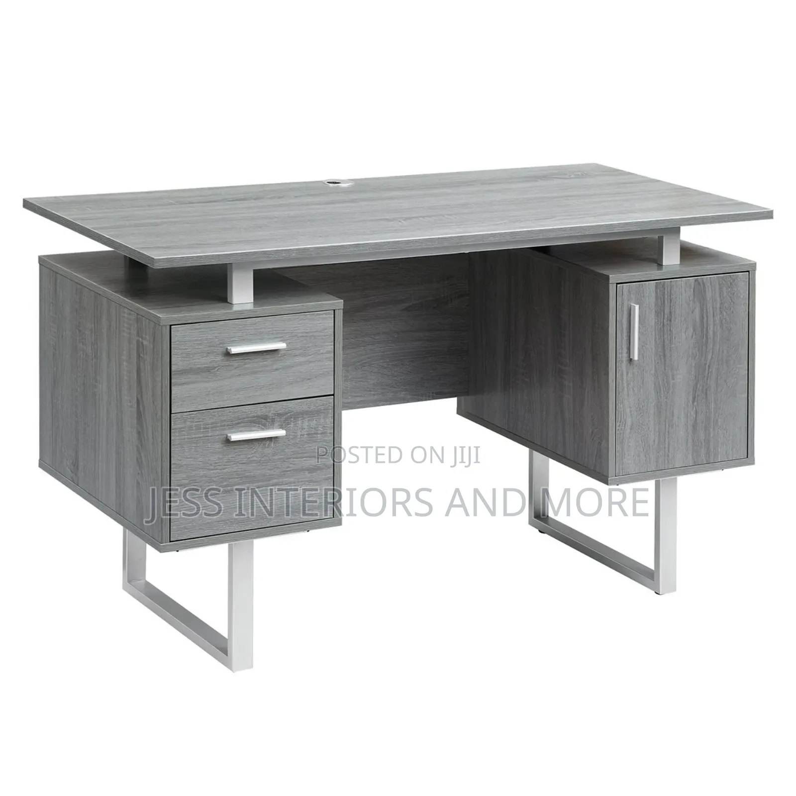 Office Desk With Storage, (Gray)