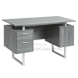 Office Desk With Storage, (Gray)