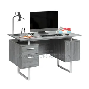 Office Desk With Storage, (Gray)