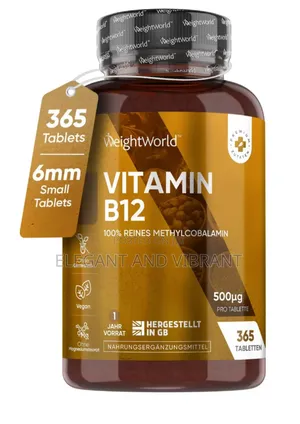 Vitamin B12 365 Tablets - Metabolism, - Tiredness Fatigue