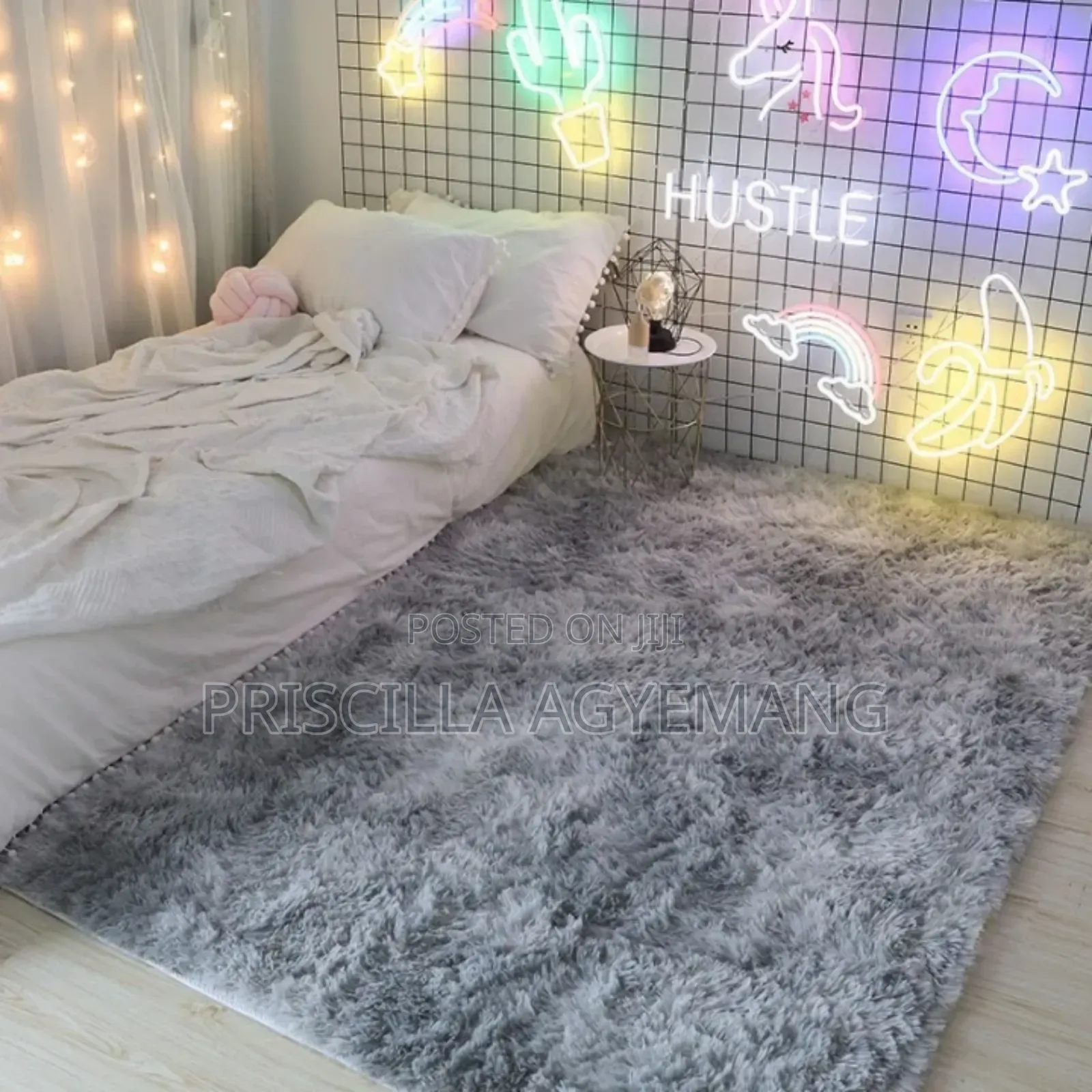 Light Grey Fluffy Carpet Available