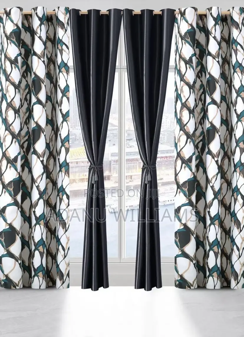 Luxury 4in1 Curtains Set ( Available in Different Colors)