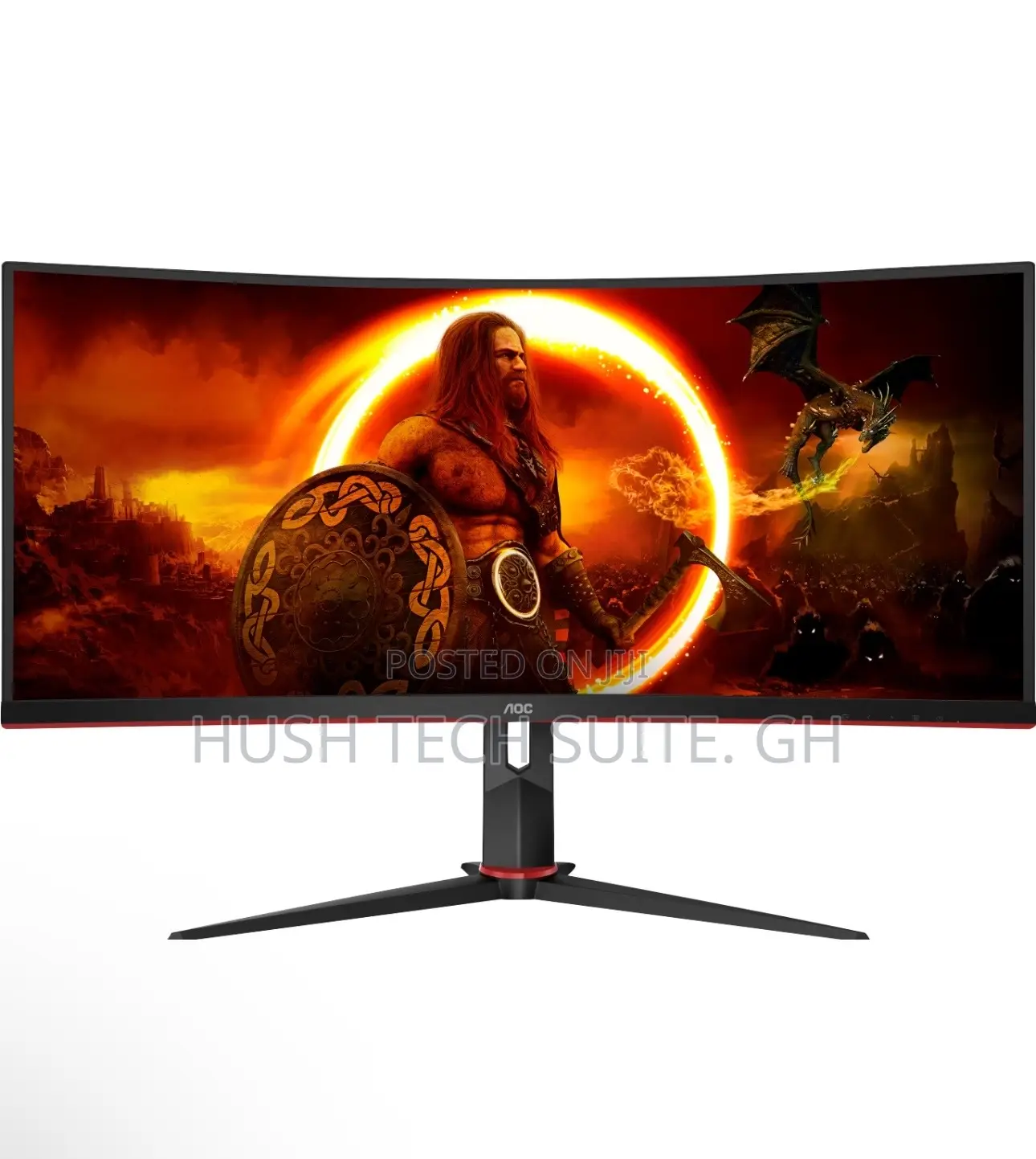 34” Aoc 3440x1440 QHD Curved Ultra Wide Gaming Monitor 