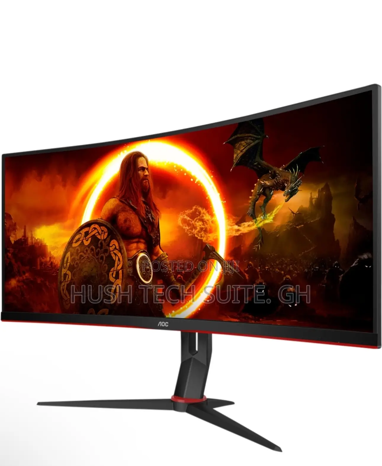 34” Aoc 3440x1440 QHD Curved Ultra Wide Gaming Monitor 