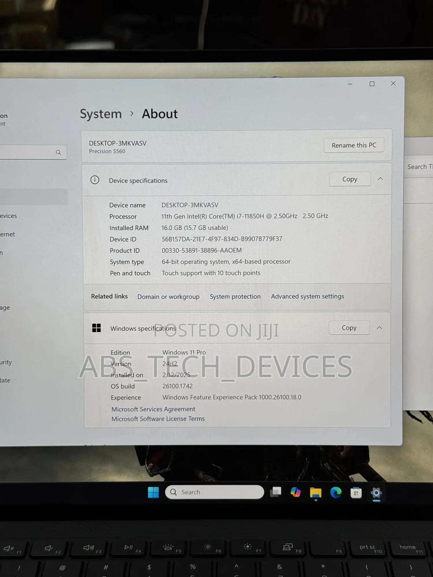 Laptop Dell Precision 5560 16GB Intel Core i7 SSD 512GB