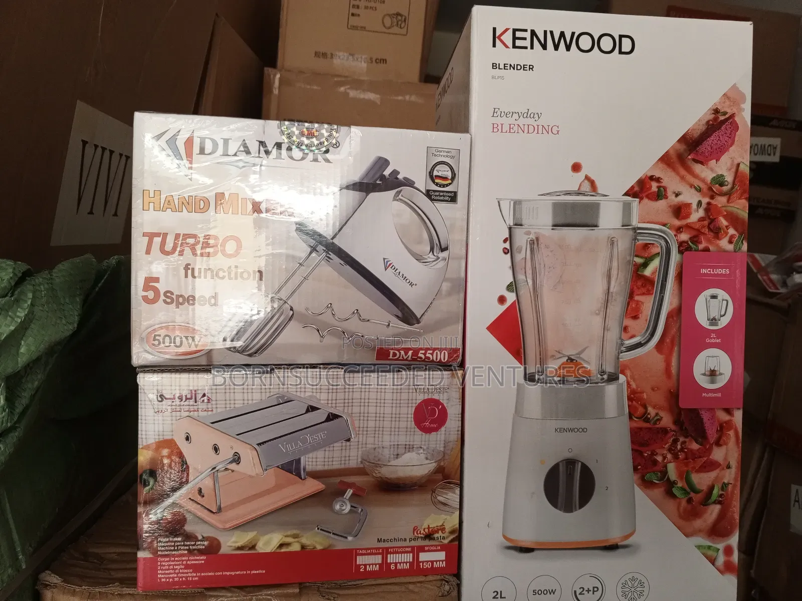 Kitchen Appliance Set( Hand Mixer, Chips Cutter and Blender)