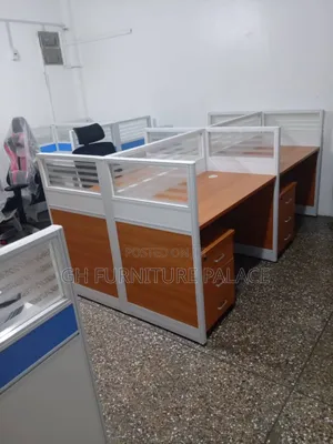 Four in One Workstation With Cabinet