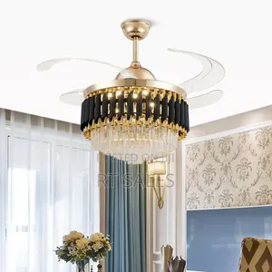 Modern Remote Control Chandelier Fam With Light