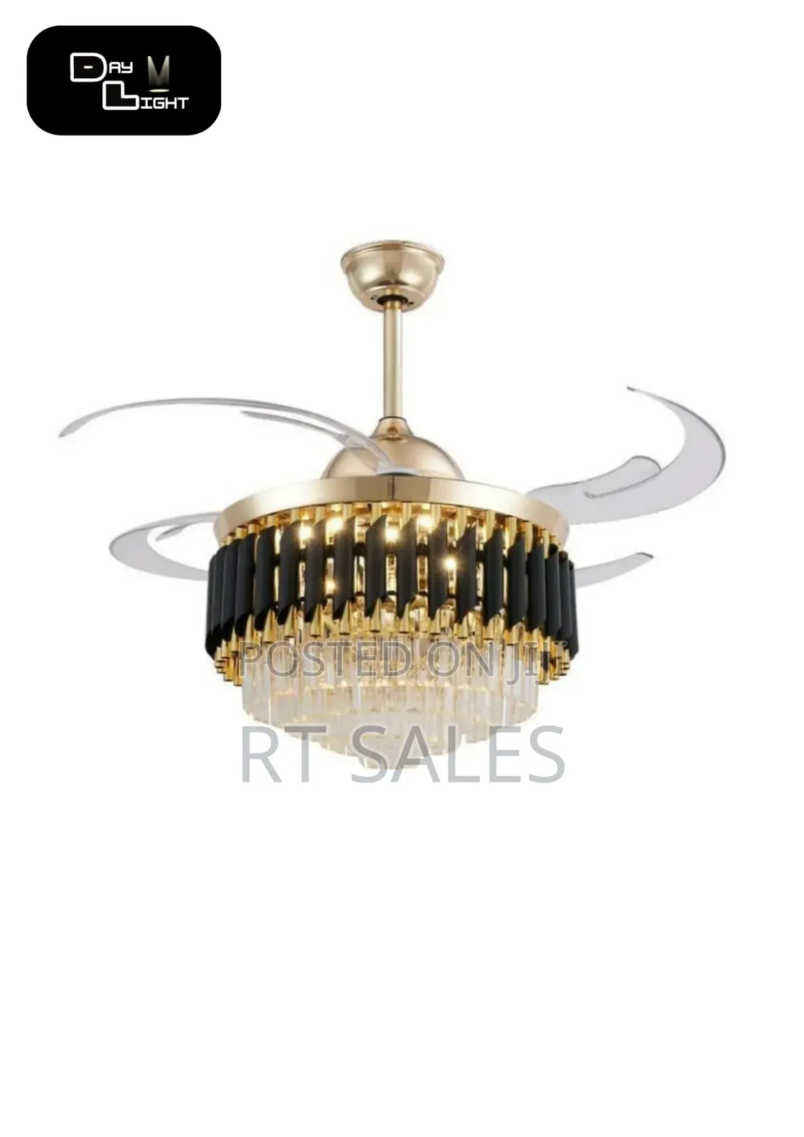 Modern Remote Control Chandelier Fam With Light
