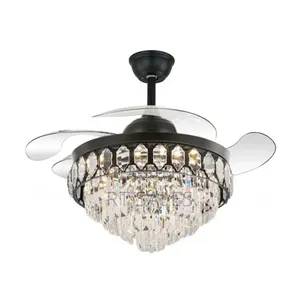 K22k Crystal Chandelier Fan With Light
