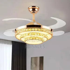 Golden K23k Chandelier Fan With Light