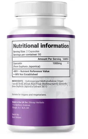 Quercetin 500mg Antidiabetic Properties Suppliment