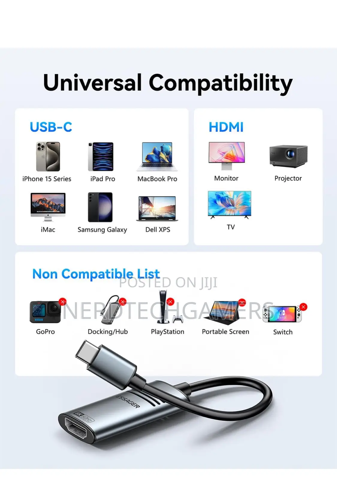 Essager Hdmi to Type C Adapter