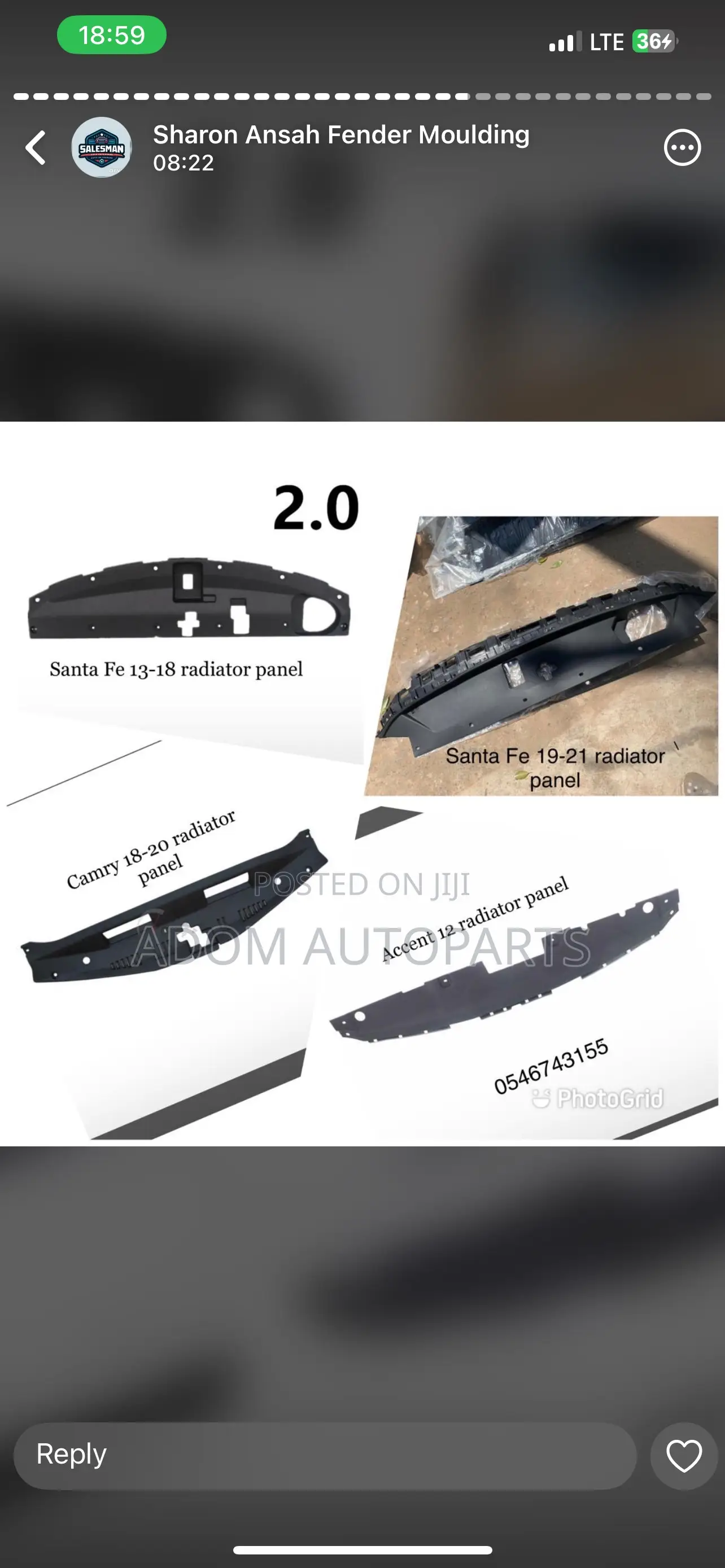 Hyundai Santafe Radiator Panel 2013 - 2021