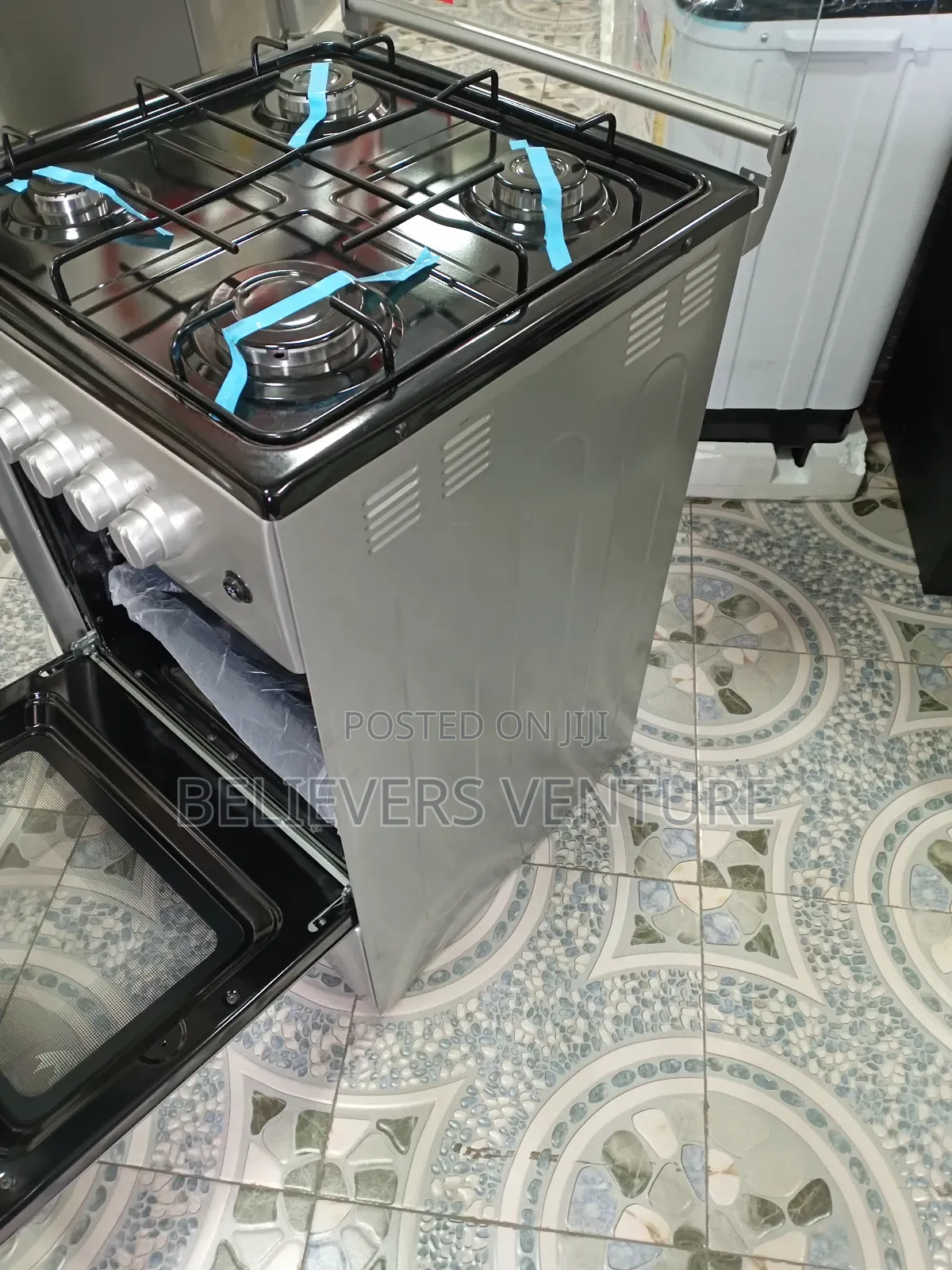 Original Volcano 50×50 Gas Cooker +Oven Gray Volcano