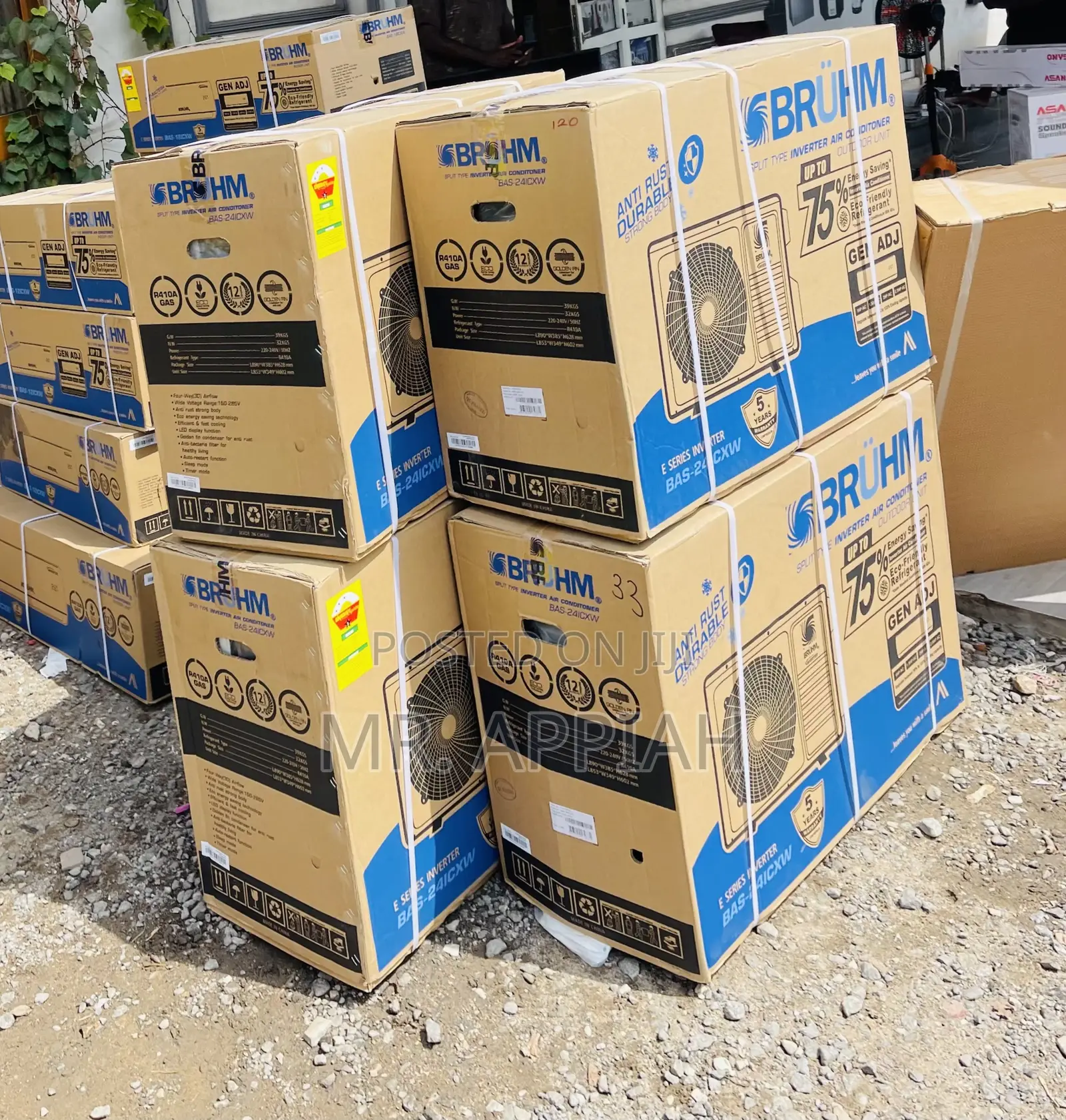 Cool Bruhm 1.5hp Split Type Air Conditioner(R410 Gas).