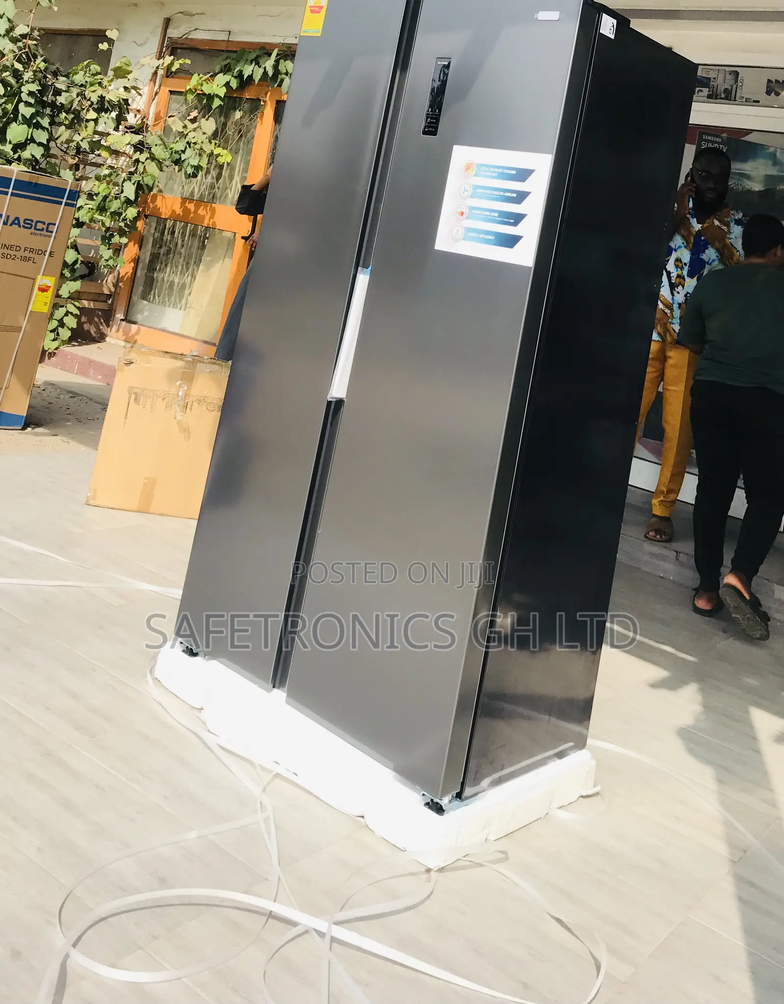 Affordable Nasco Grey Sidebyside Doubledoor Frosty Fridge