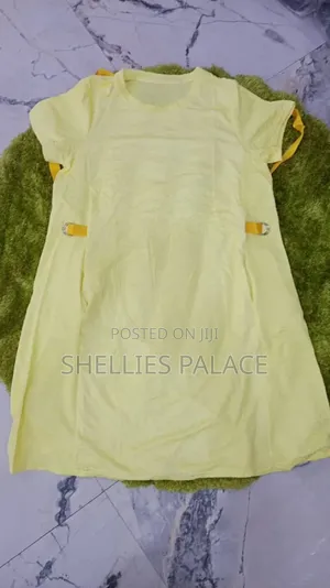 Ladies Beautiful Flur Fluffy Knee Yellow Dress