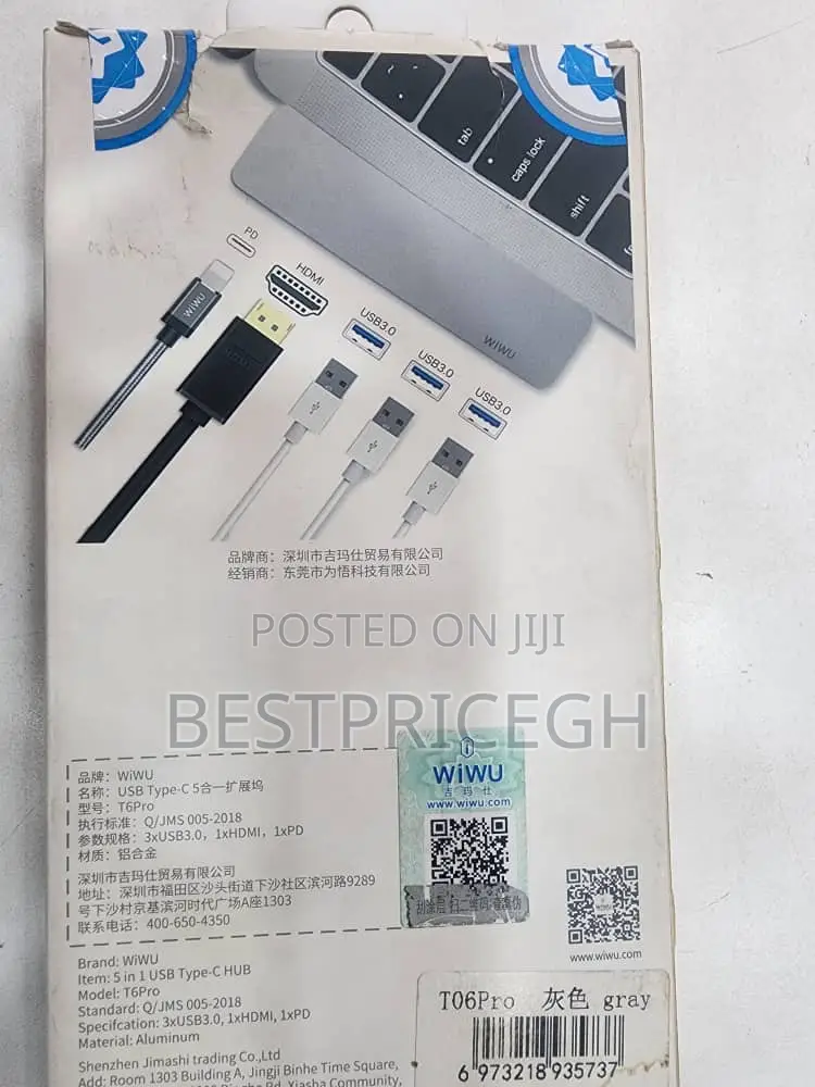 Wiwu T6 Pro T 5-in-1 Usb Type-C Hub