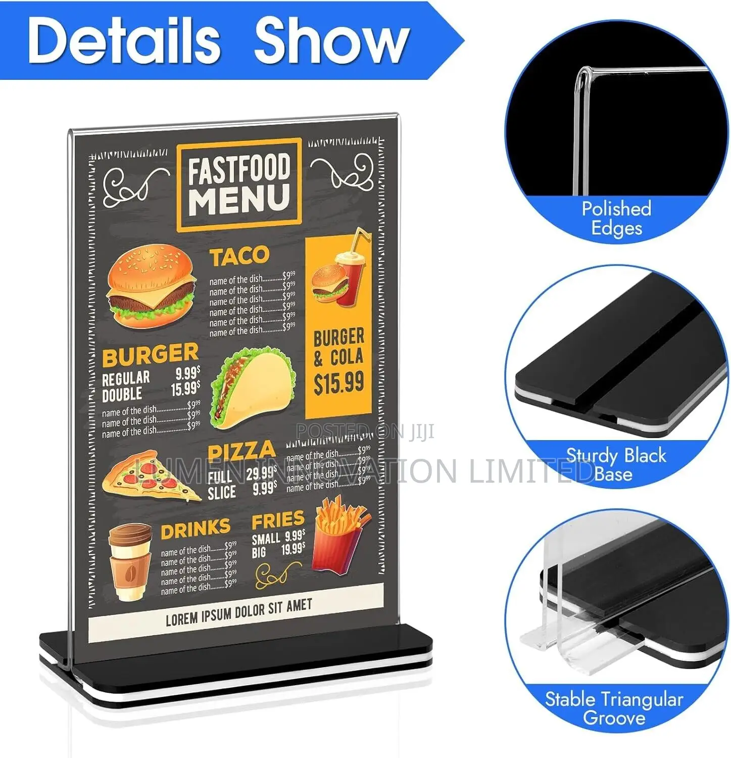 A4 Acrylic Decca (Table Sign Display)