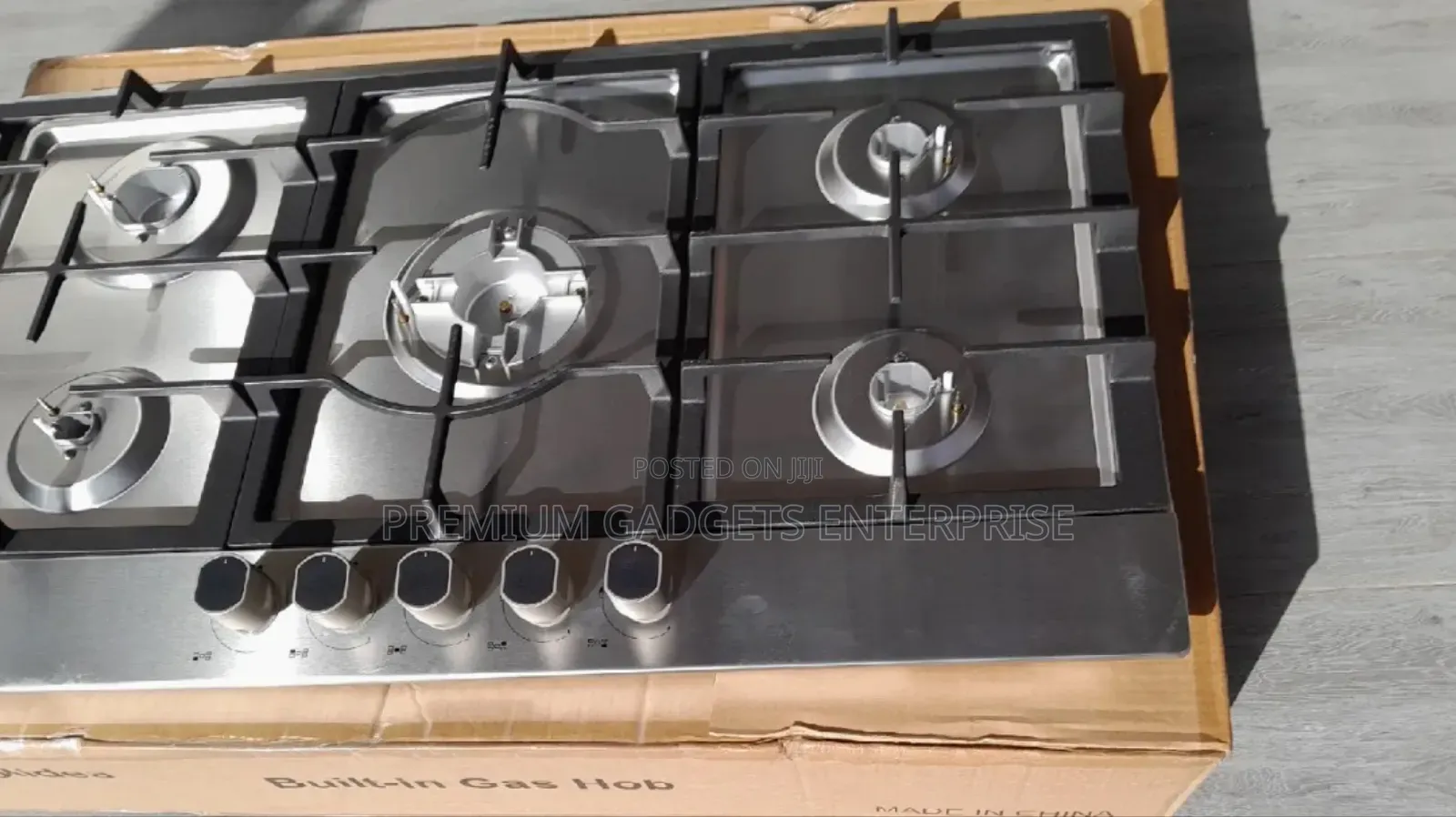 Robust Stainless Steel 5 Burner Built-in 90cm Midea Gas Hob