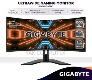 Gigabyte G34wqc A 34" 144hz Ultra-wide Curved Gaming Monitor
