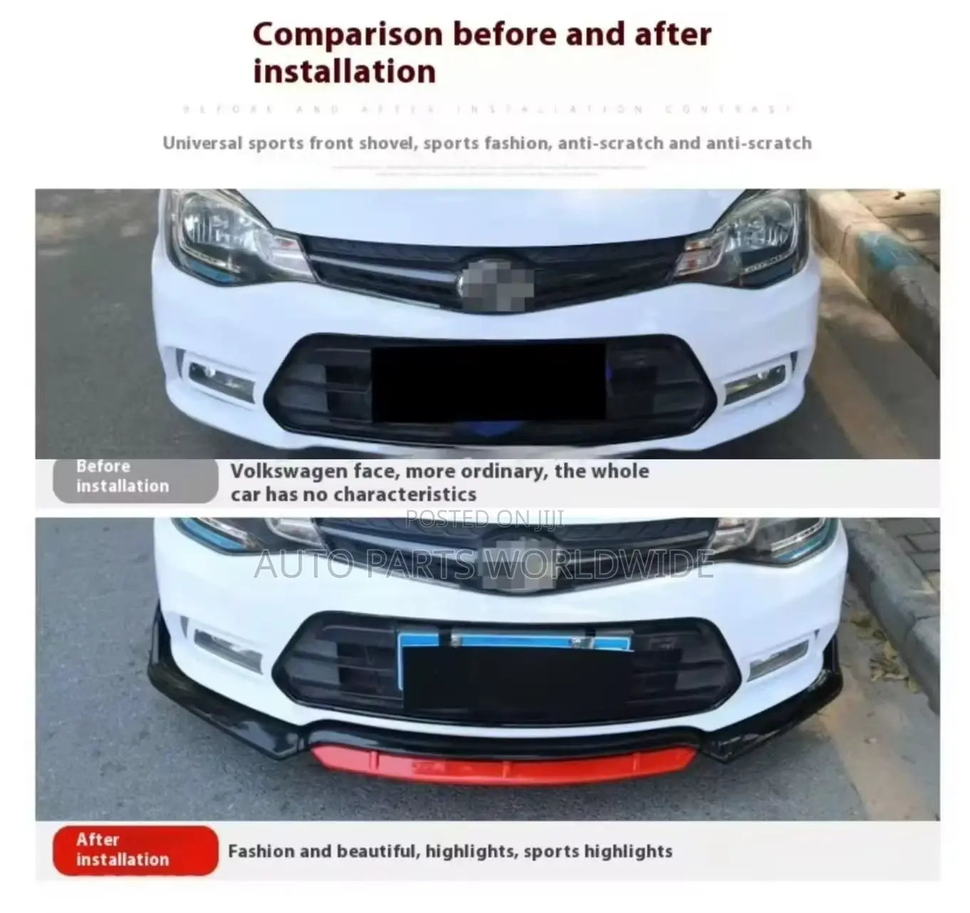 Universal Front Bumper Lip All Cars Available
