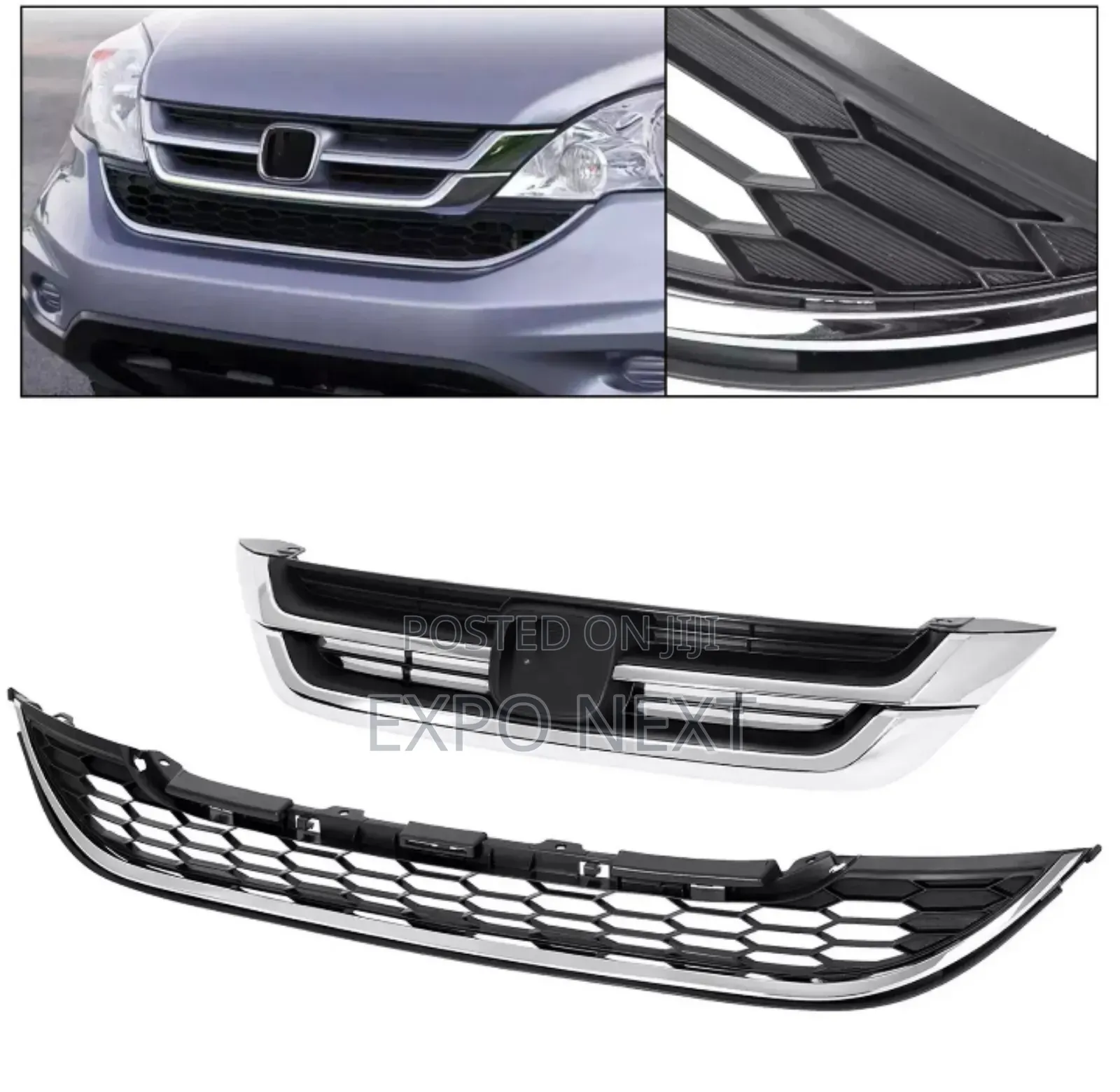 Grill Chrome Mesh Grille Fit For 2017-2019 Honda Cr-v