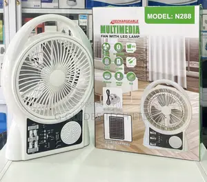 Rechargeable Solar Fan With Led Lamp and Speaker N288