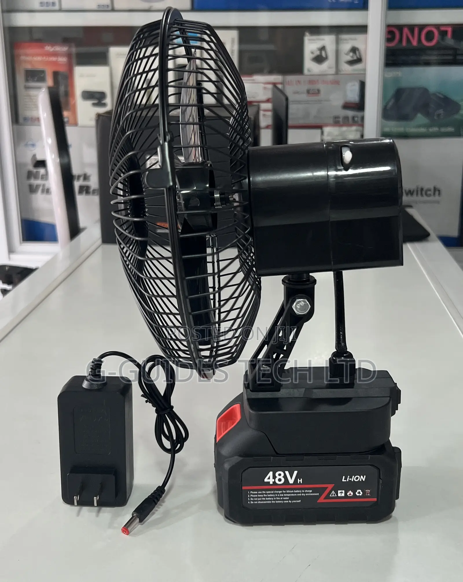 88v Wireless Rechargeable Fan, Outdoor Lithium Electric Fan